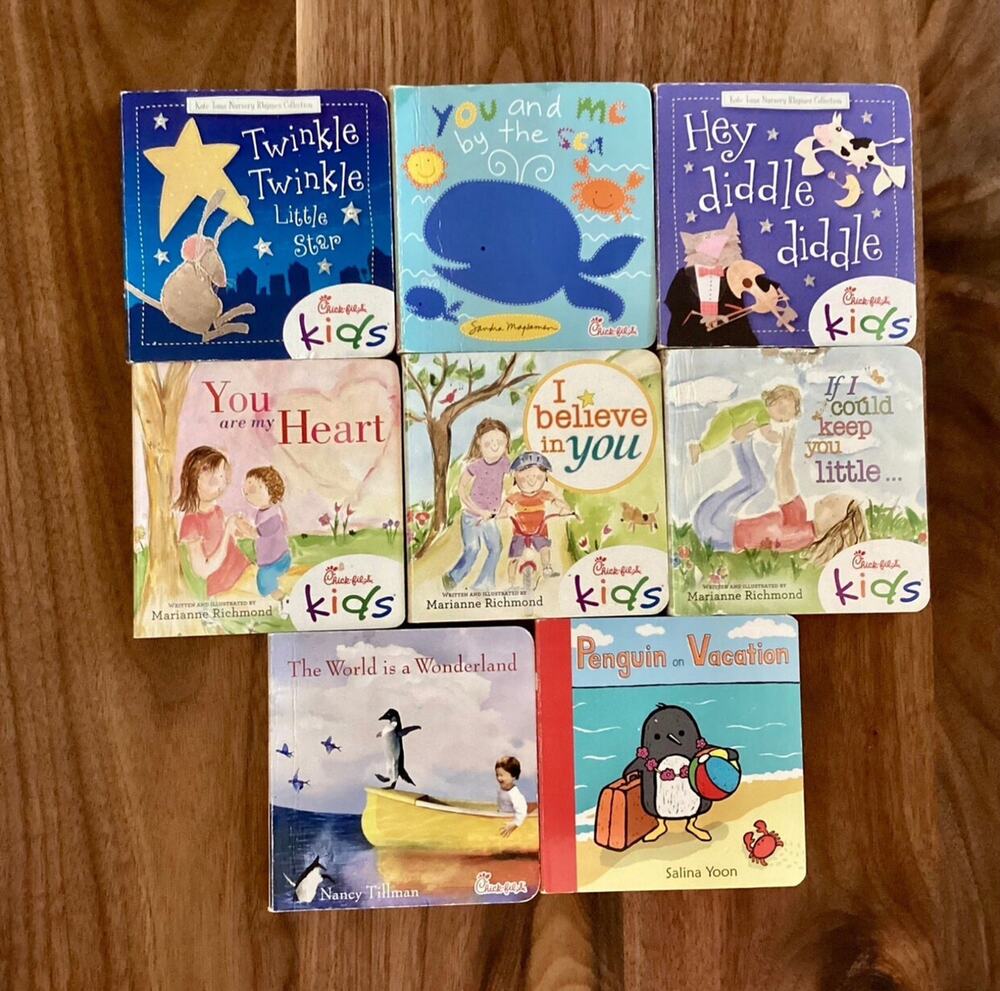 Chick-Fil-A Kids Lot of Mini 4”x4” Baby Toddler Board Books